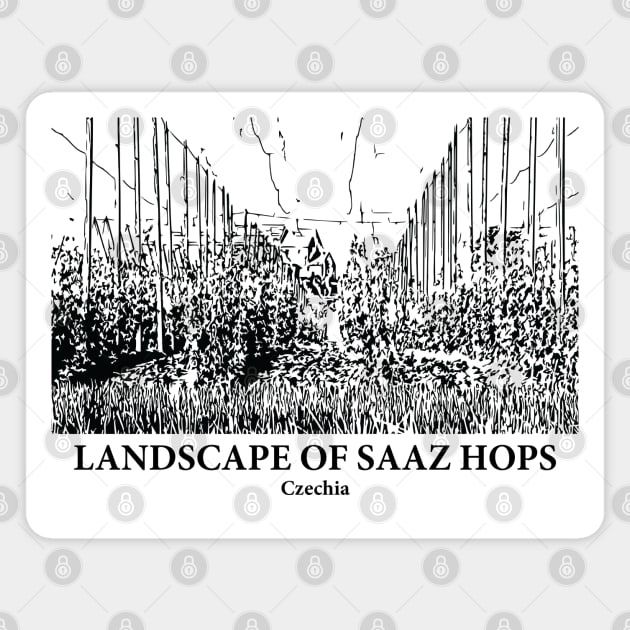 Landscape of Saaz Hops - Czechia Magnet by Lakeric